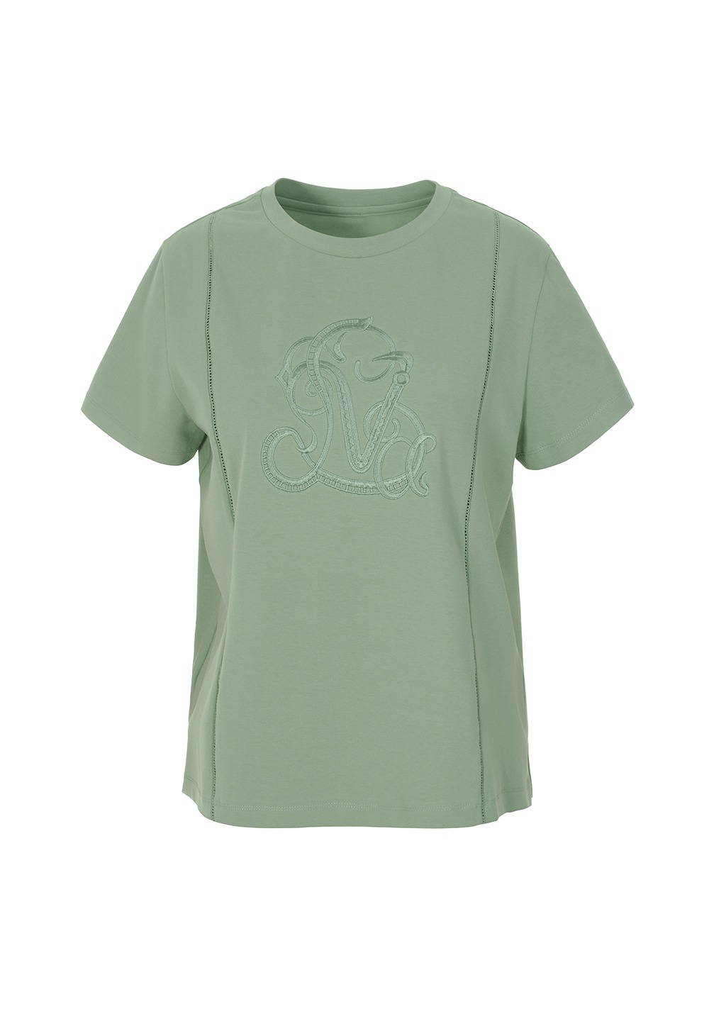 발렌시아(VALENCIA) - 발렌시아스토어	- 자수 로고 사이드 포인트 티셔츠 245MC29